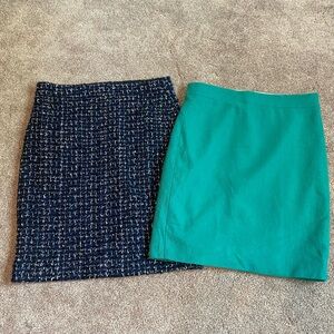 2 Women’s J.Crew Wool The Pencil Skirt Size 4/4P Petite